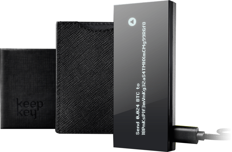 keepkey wallet on desk